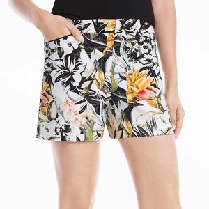 BRAND NEW White House Black Market 5-inch Floral Print Coastal Stretch Shorts